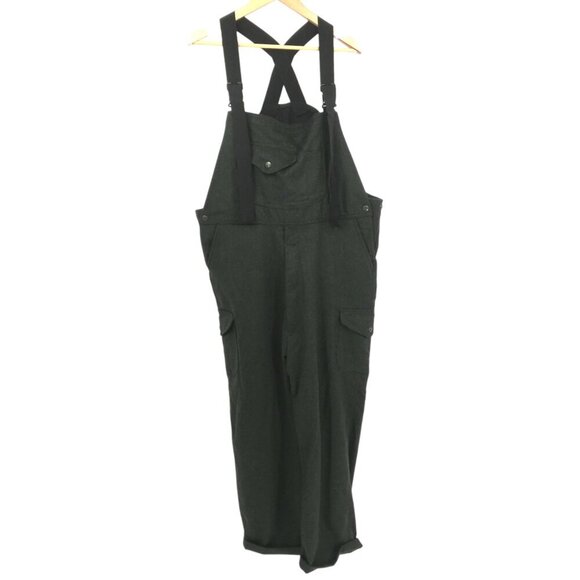 Vintage Napier of London Hunting Overalls Dungarees Size XL 40 Green Wool Alpaca - Picture 1 of 15